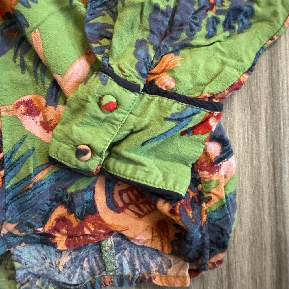 Anthropologie Green Floral Button-Down Top - Picture 10 of 12